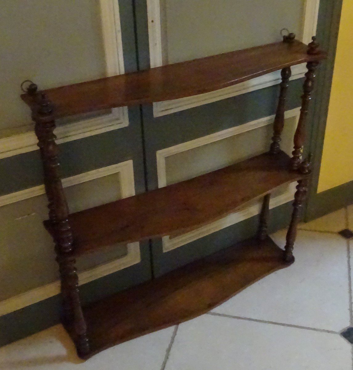 19th Century Solid Walnut Hanging Shelf-photo-3