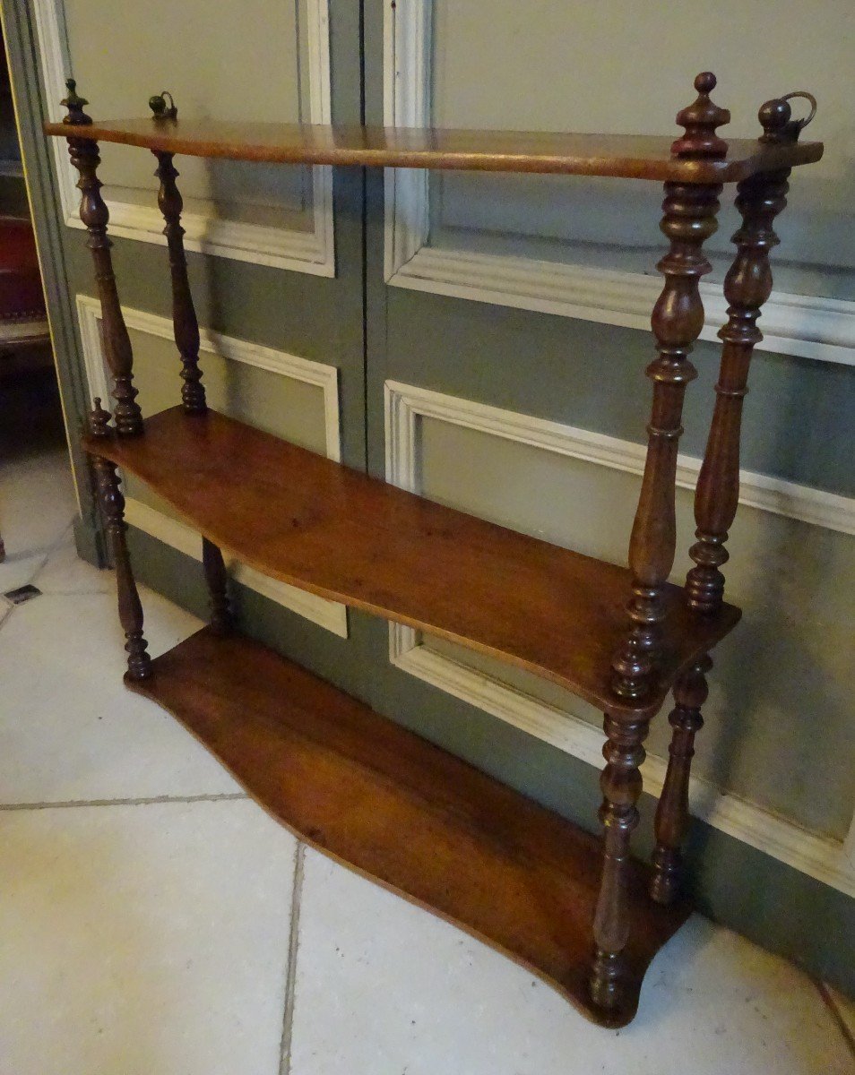 19th Century Solid Walnut Hanging Shelf