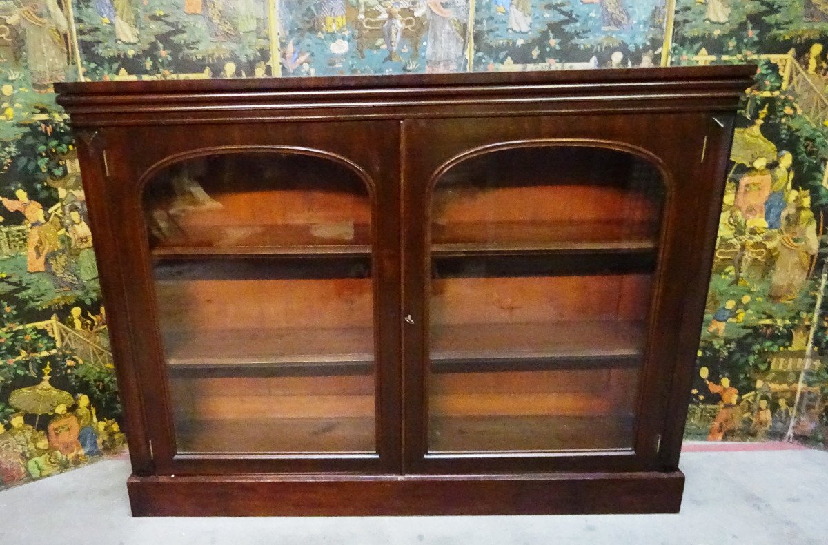 Low Display Cabinet End Of 19th Century In Mahogany-photo-2