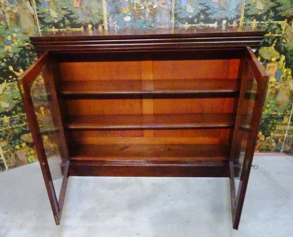 Low Display Cabinet End Of 19th Century In Mahogany-photo-3