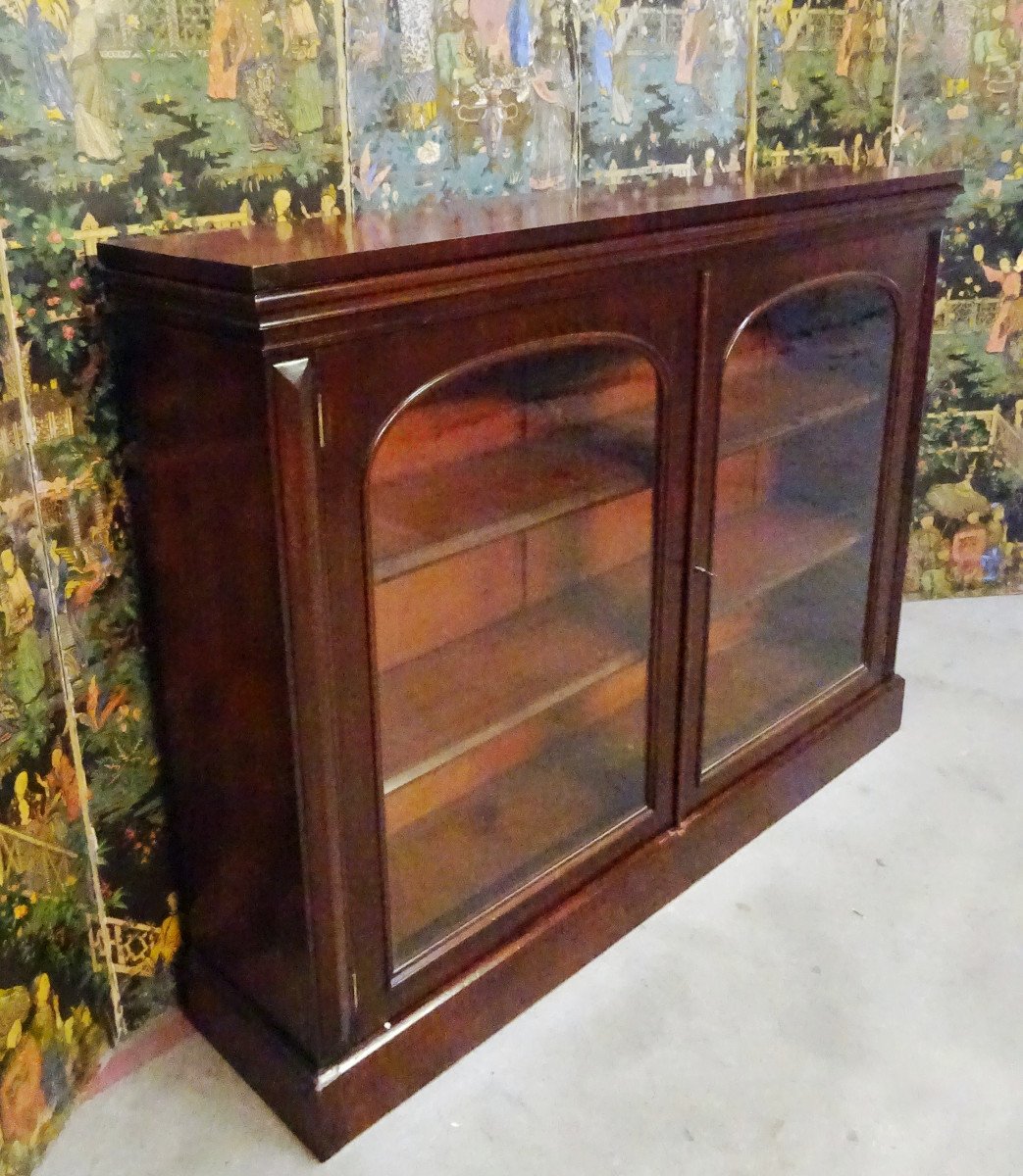 Low Display Cabinet End Of 19th Century In Mahogany-photo-1