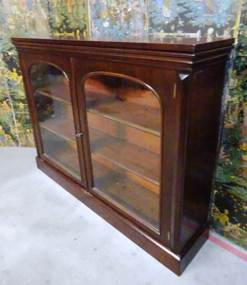 Low Display Cabinet End Of 19th Century In Mahogany