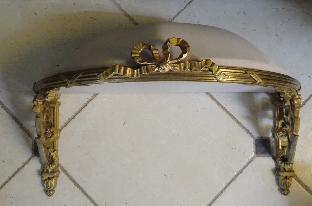 19th Century Gilt Bronze Bed Canopy Or Baldachin-photo-2