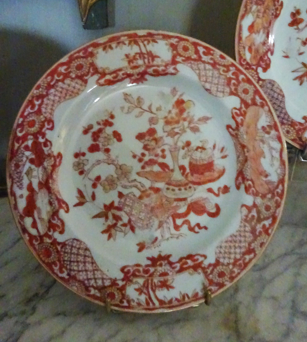 Suite De Quatres Assiettes Plates Chine XVIIIème-photo-2