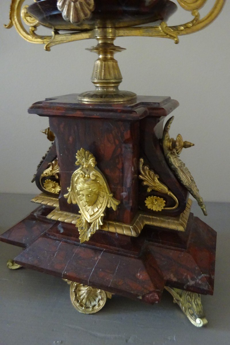 Importante Pendule Et Ses Candélabres d'époque Napoléon III-photo-1