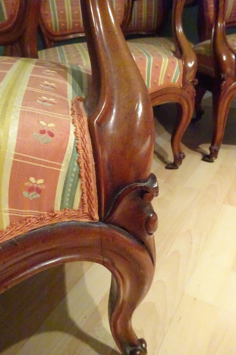Pair Of Louis Philippe Period Armchairs In Mahogany-photo-4