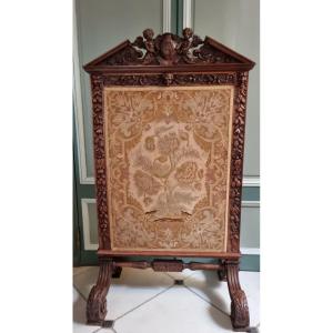 Important 19th Century Castle Fireplace Screen