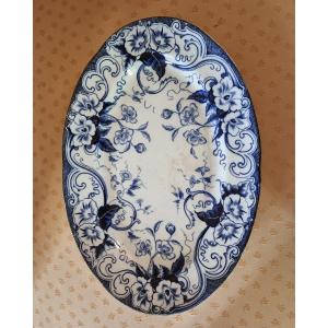 Dish In Fine Earthenware From Creil And Montereau Model Flora