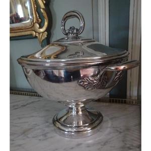 Silver-lined Metal Tureen Mid-19th Century
