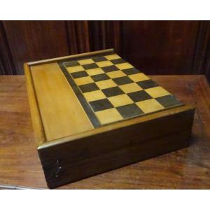 Coffret De Jeu De Dame Et Backgammon Début XXème