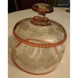 Small 19th Century Cheese Bell In Engraved Crystal