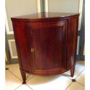 Louis XVI Period Corner Cabinet In Mahogany