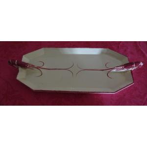 Large Rectangular Dish Decorated With Quimper Earthenware Shrimps