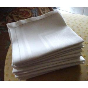 Set Of 12 Granite Napkins, Art Deco Period