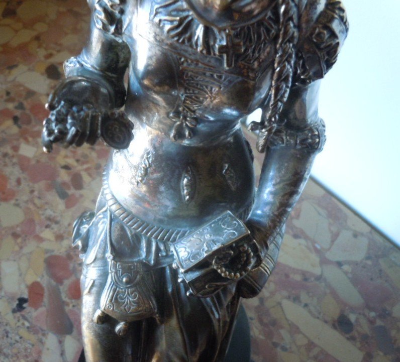 Silver Bronze Sculpture By L Oudry-photo-2