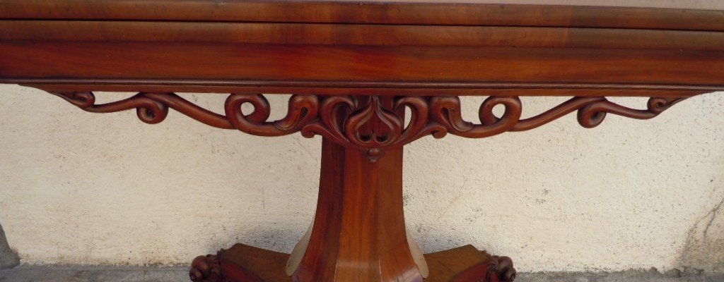 Mahogany Game Table-photo-2