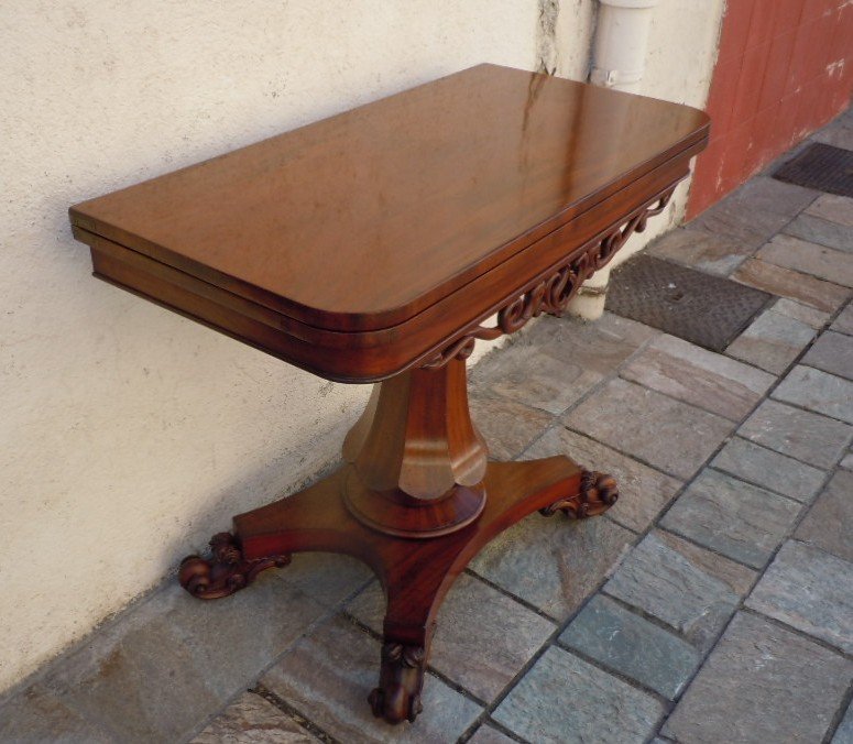 Mahogany Game Table-photo-4