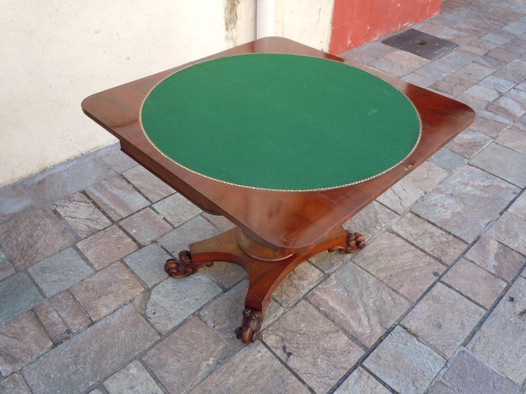 Mahogany Game Table-photo-2