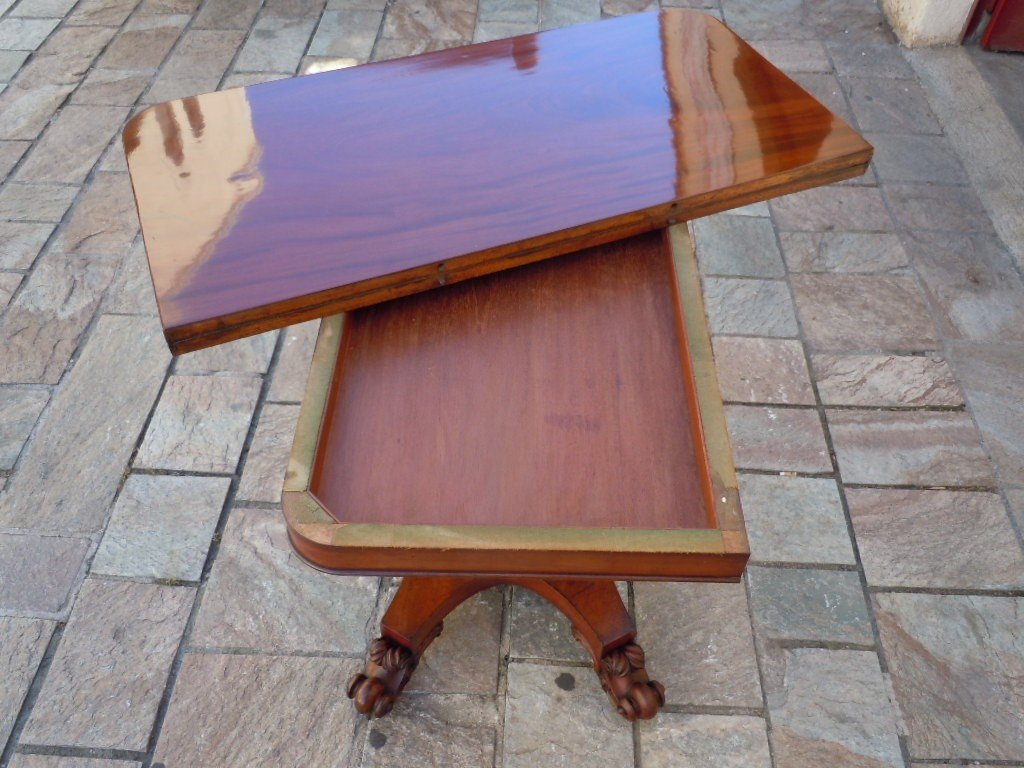 Mahogany Game Table-photo-5