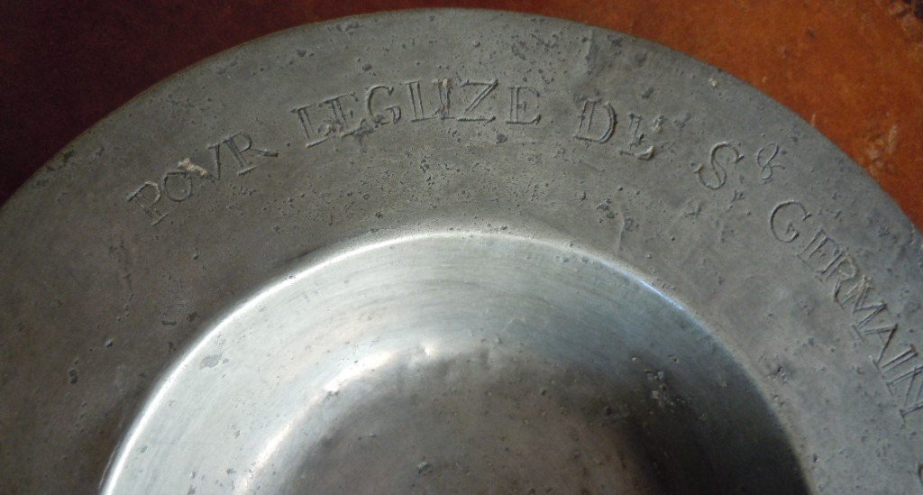 Pewter Patene Nemours 17th Century-photo-2