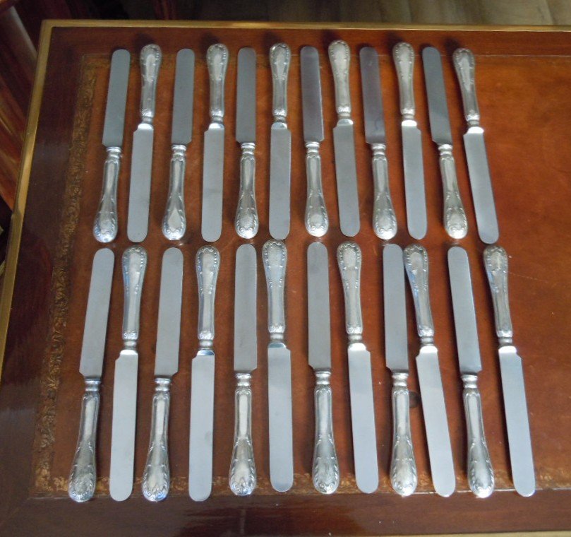 24 Silver Table Knives 