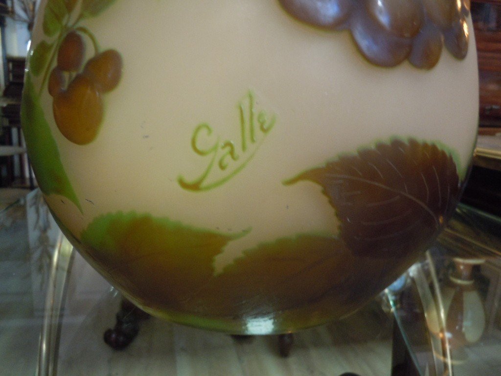 Vase Aux Cerises Emile Galle-photo-2