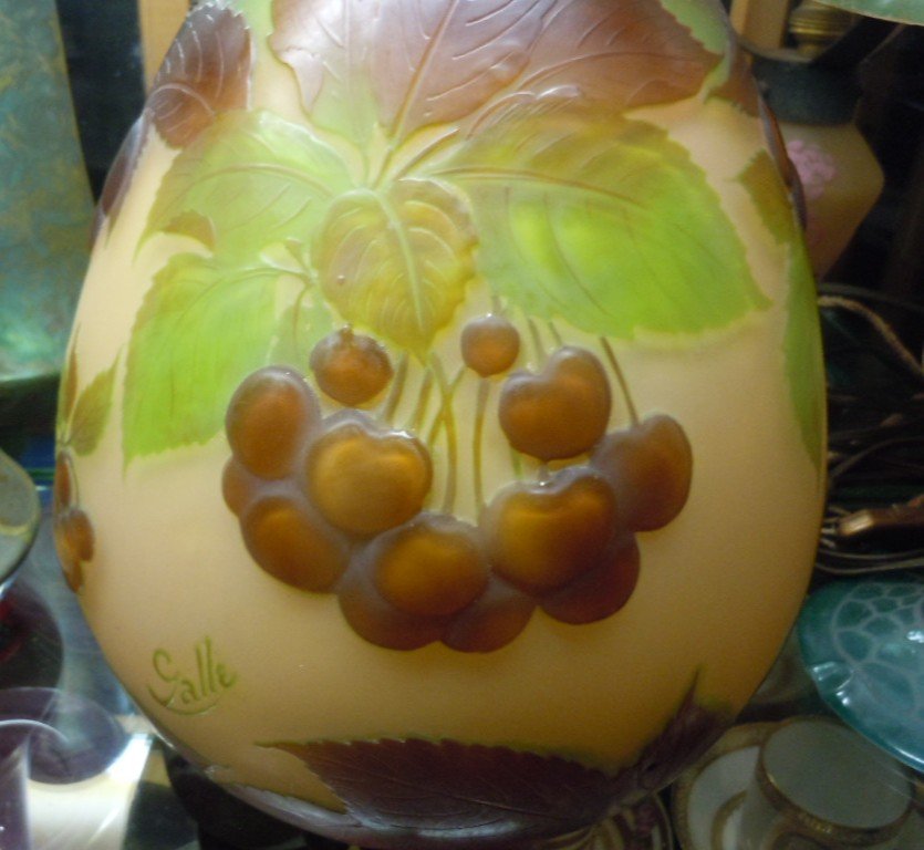 Vase Aux Cerises Emile Galle-photo-5