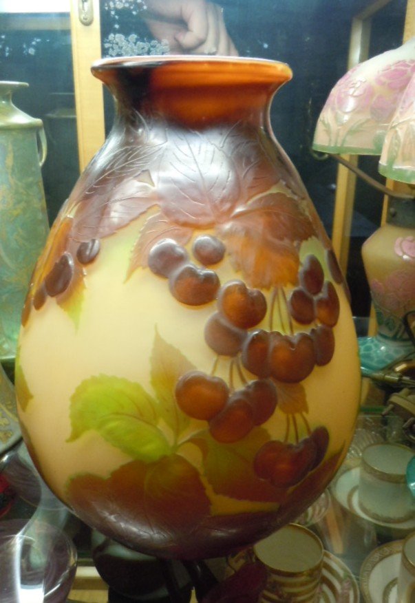 Vase Aux Cerises Emile Galle-photo-8