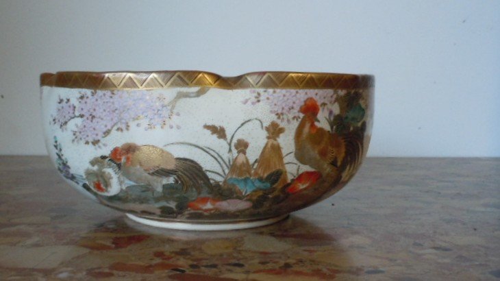 Coupe En Faience De Satsuma-photo-3