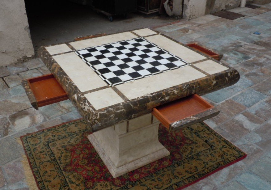 Marble Chess Table-photo-2