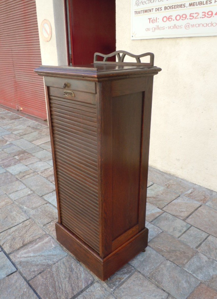 Curtain Binder Oak Desk-photo-2