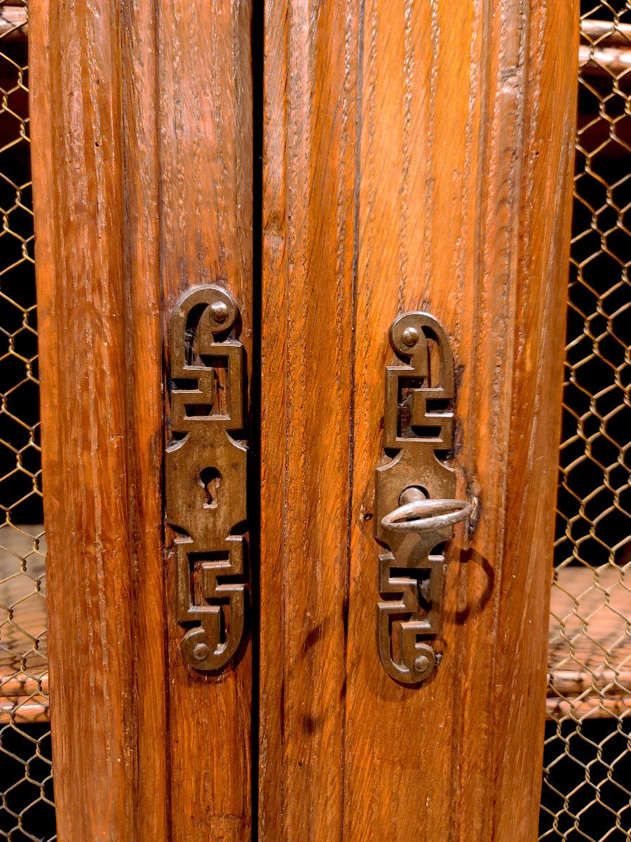 Bibliothèque De Boiserie En Chêne, Début XIXe (237cm X 180cm).-photo-3