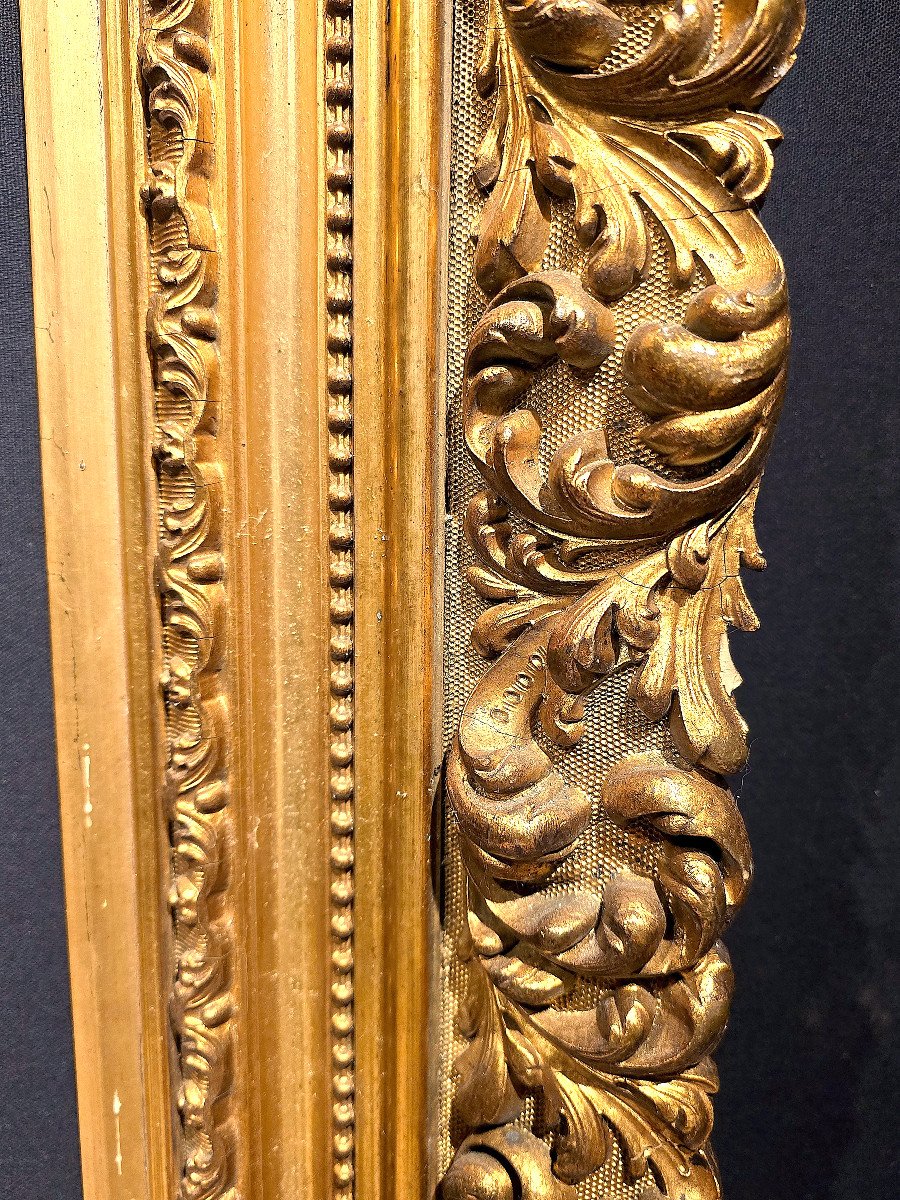 Important Gilded Wooden Frame, Late 19th Century. (164cm X 141cm)-photo-3