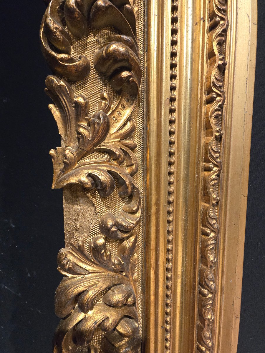 Important Gilded Wooden Frame, Late 19th Century. (164cm X 141cm)-photo-7