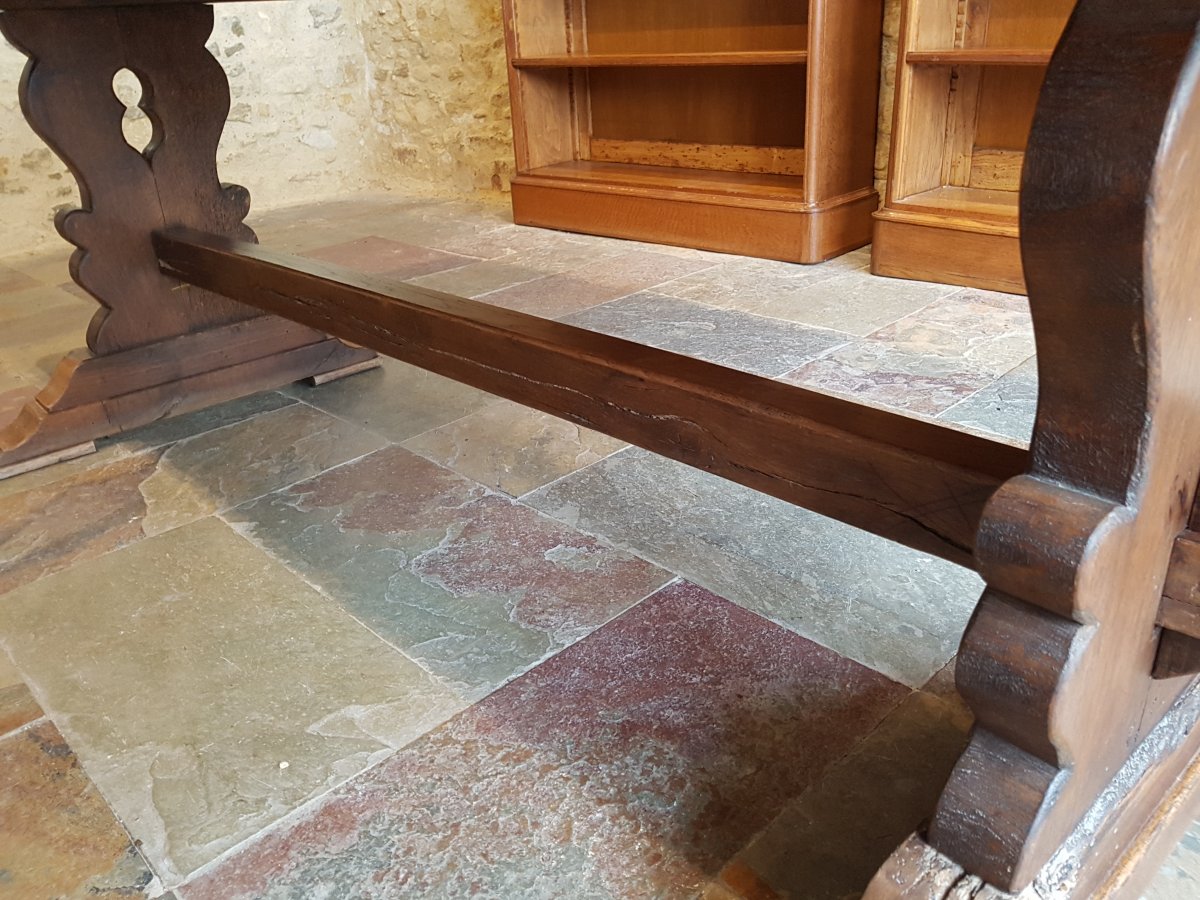 Table Monastery In Oak, Late Nineteenth. (220cm X 80cm)-photo-2