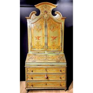 Scriban Commode Bibliothèque En Bois Laqué, Vers 1900 (238cm X 105cm)