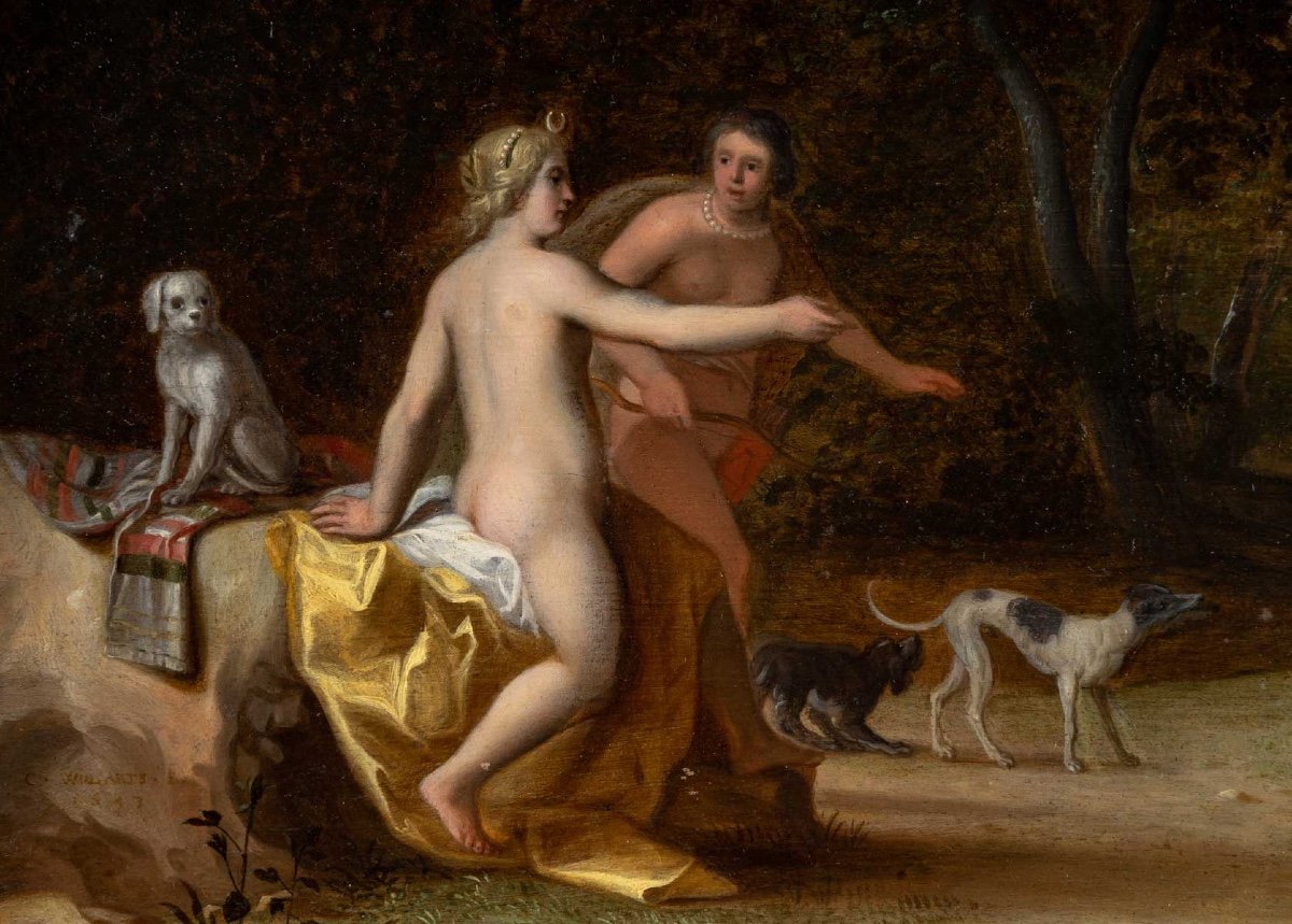 Cornelius Willaerts 1600-1666. Diane et Callisto-photo-3