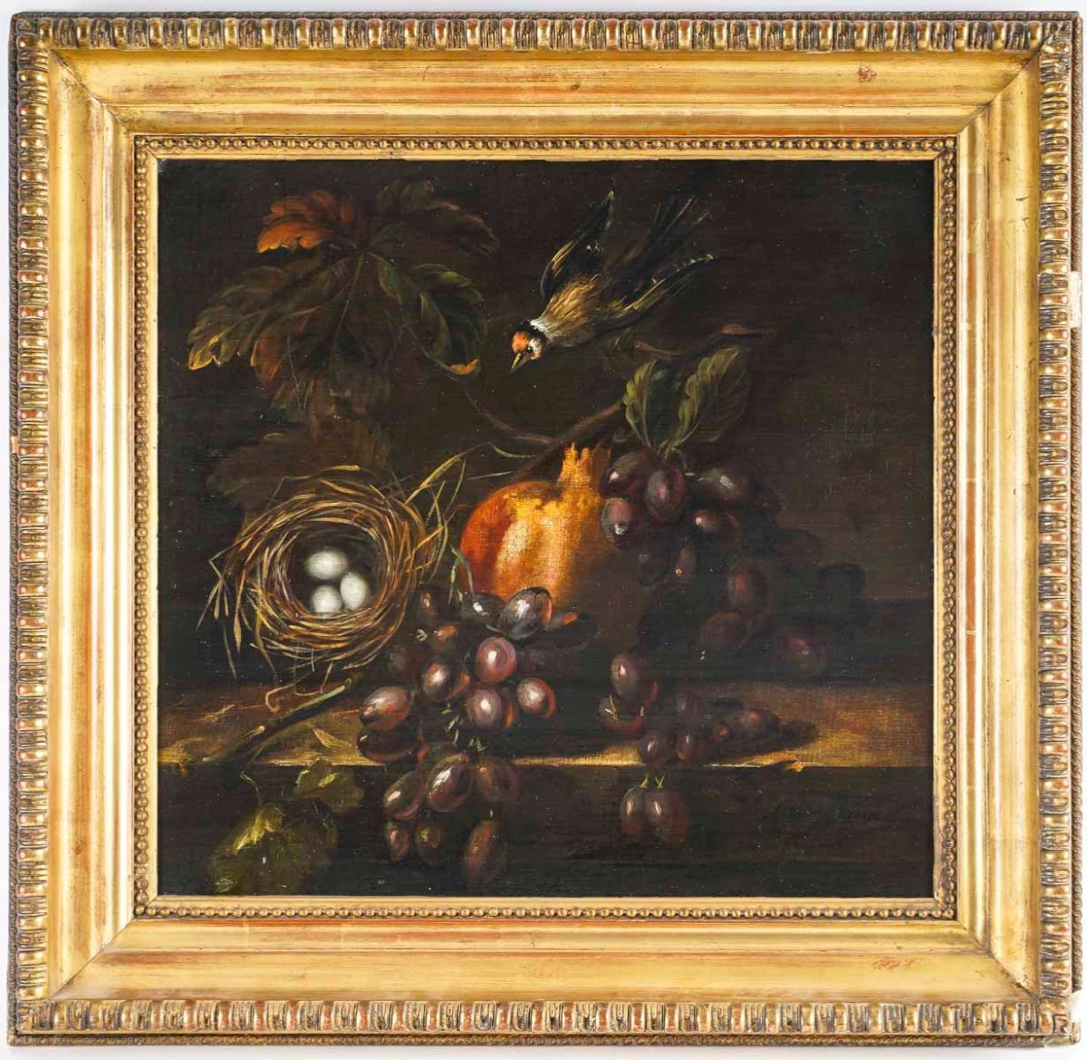 Nature Morte Aux Raisin et à la grenade. XIXème siècle.