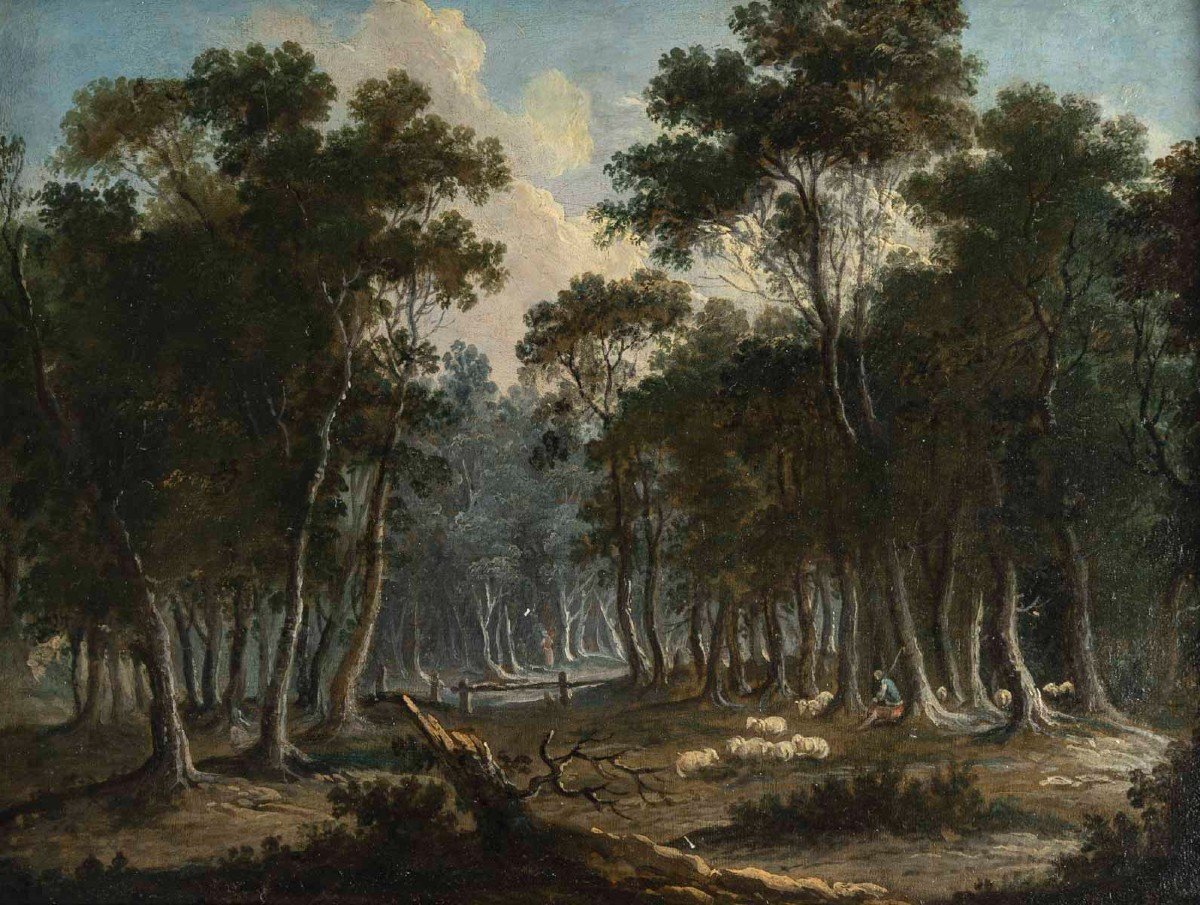 Pair Of Undergrowth. Louis Philippe Crepin d'Orléans 1772-1851. -photo-4