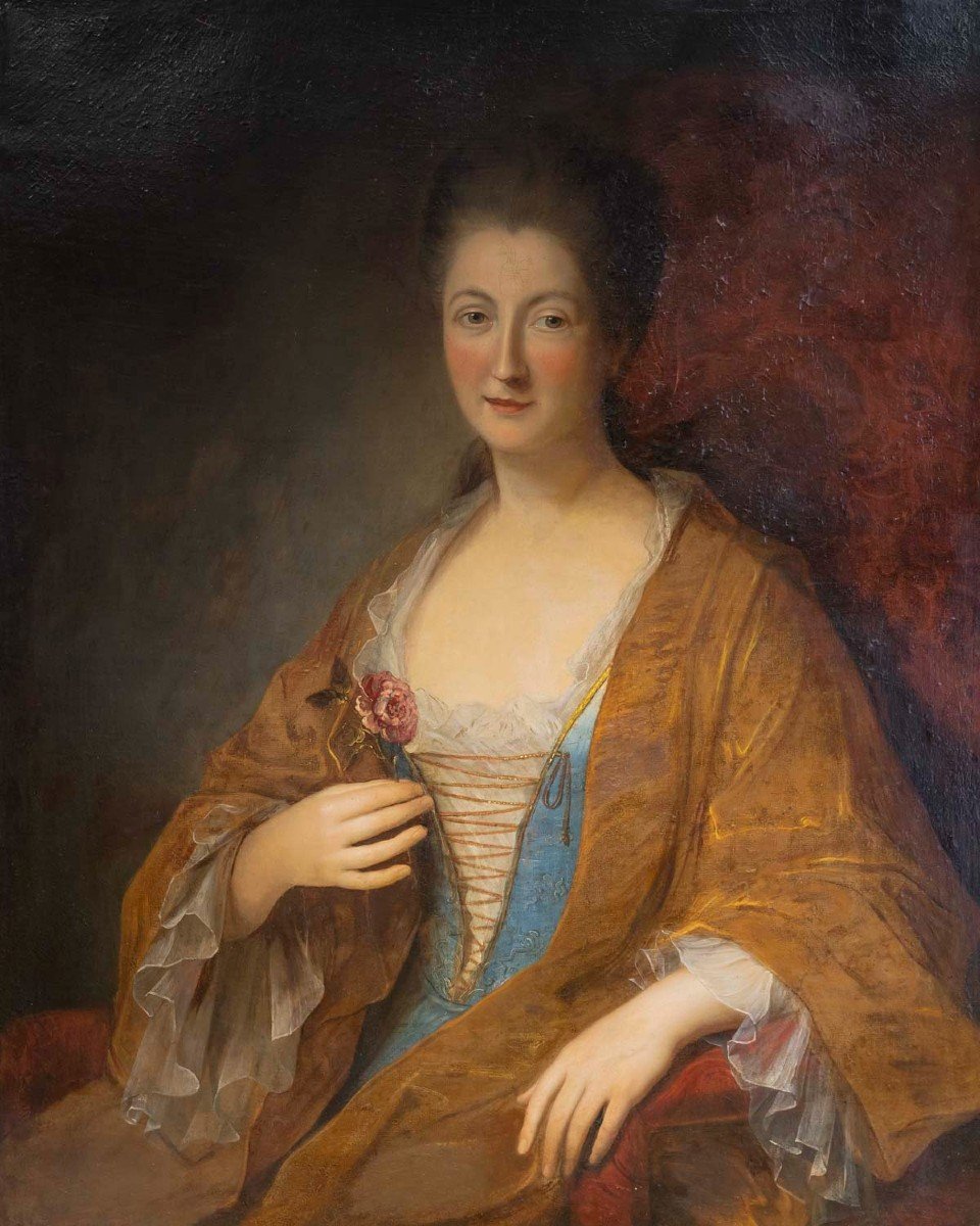 Portrait Of A Lady Of The Nobility. 18th Century.-photo-4