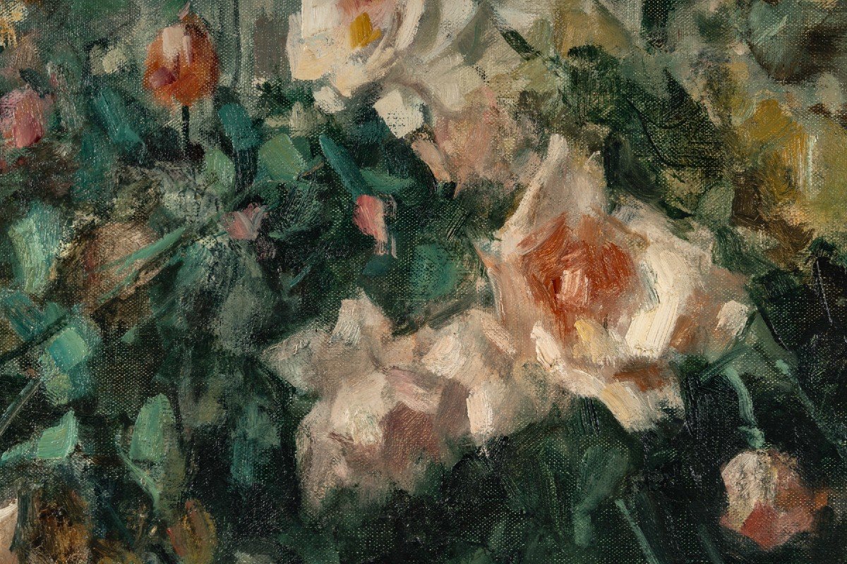 Jean Louis Auguste Laudy (1877-1956). Bouquets De Roses-photo-2