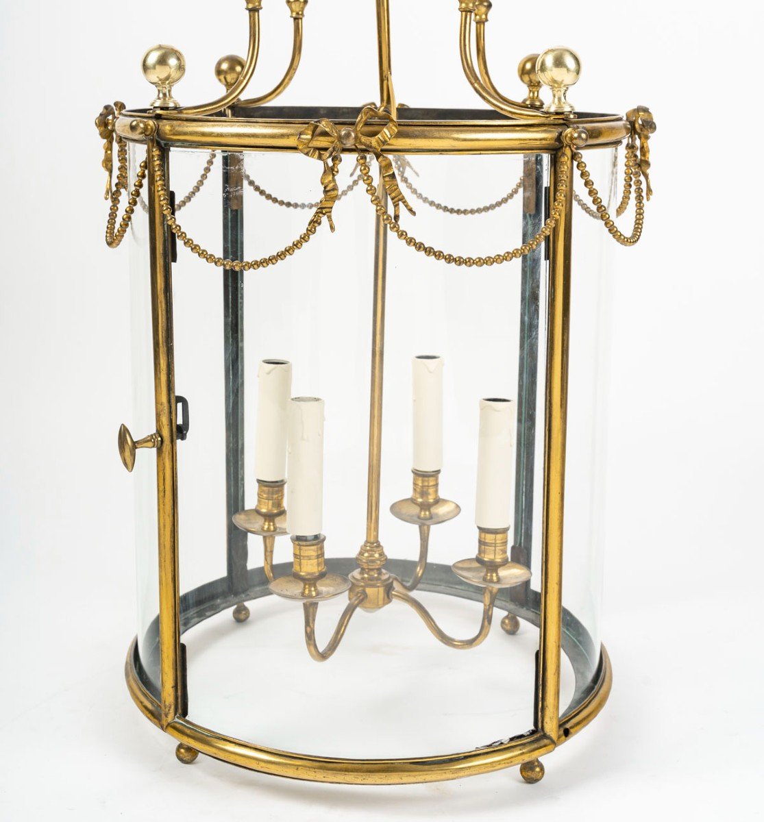 Large Louis XVI Style Bronze Lantern-photo-2