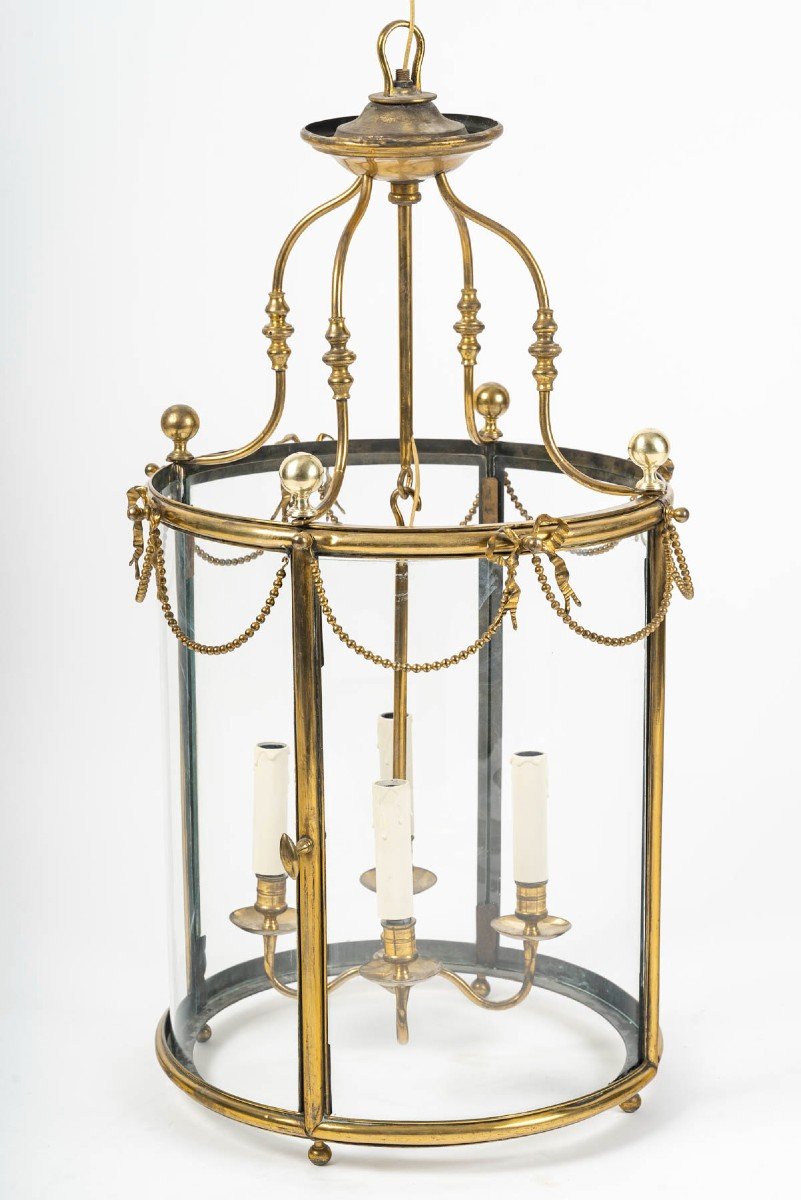 Large Louis XVI Style Bronze Lantern