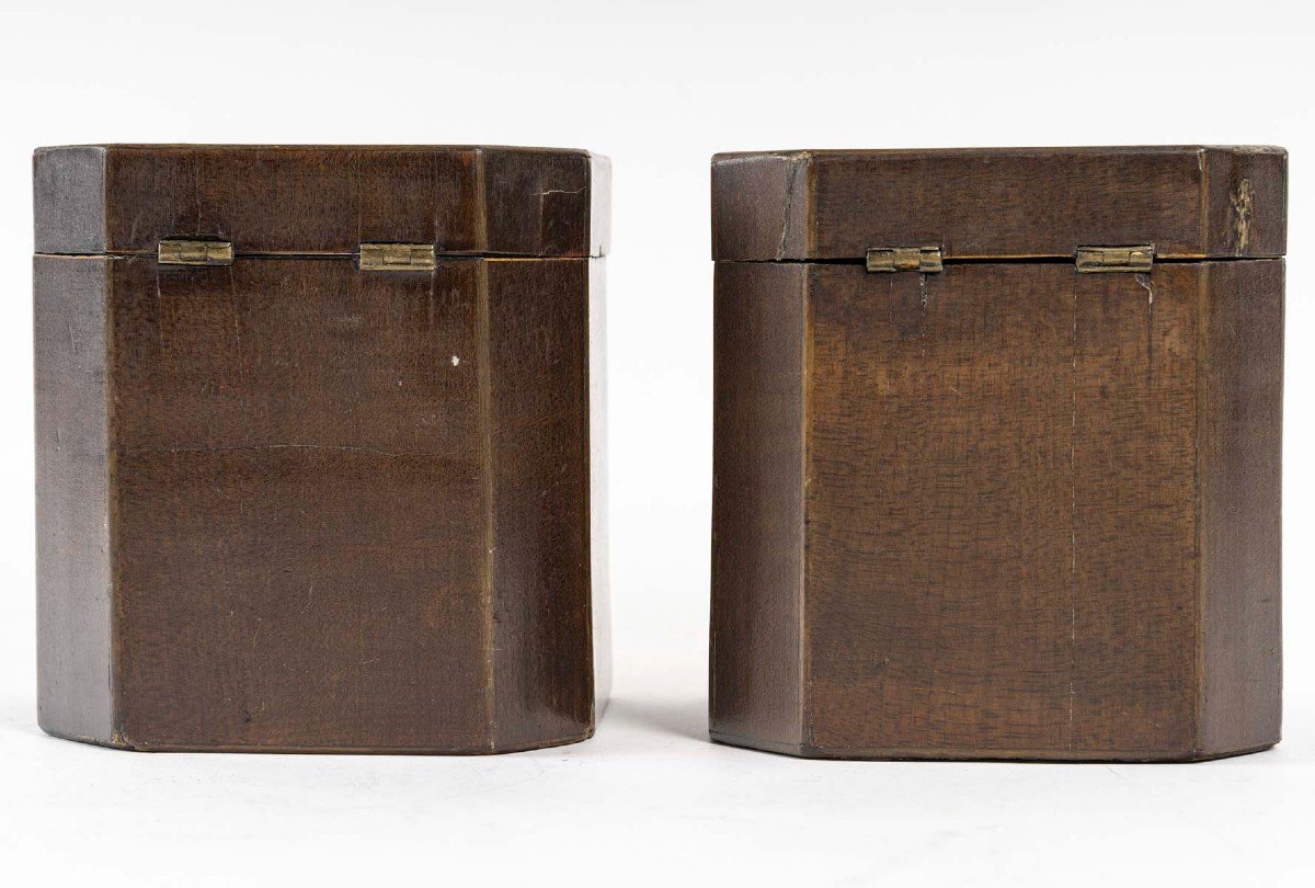 Pair Of Tea Caddies, England 18th Century.-photo-2