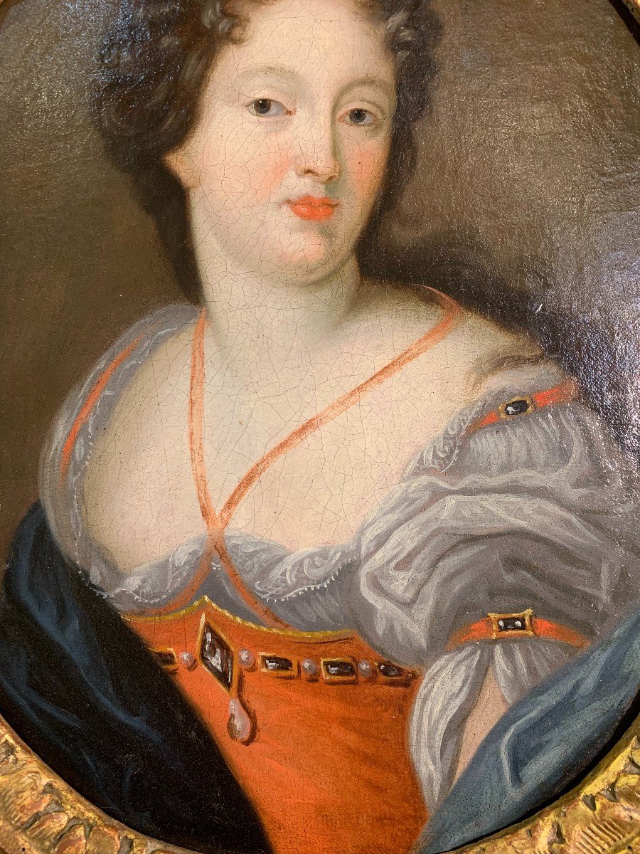 Attribué à François De Troy (1645-1730) Dame De Cour Représentée En Diane Chasseresse-photo-3