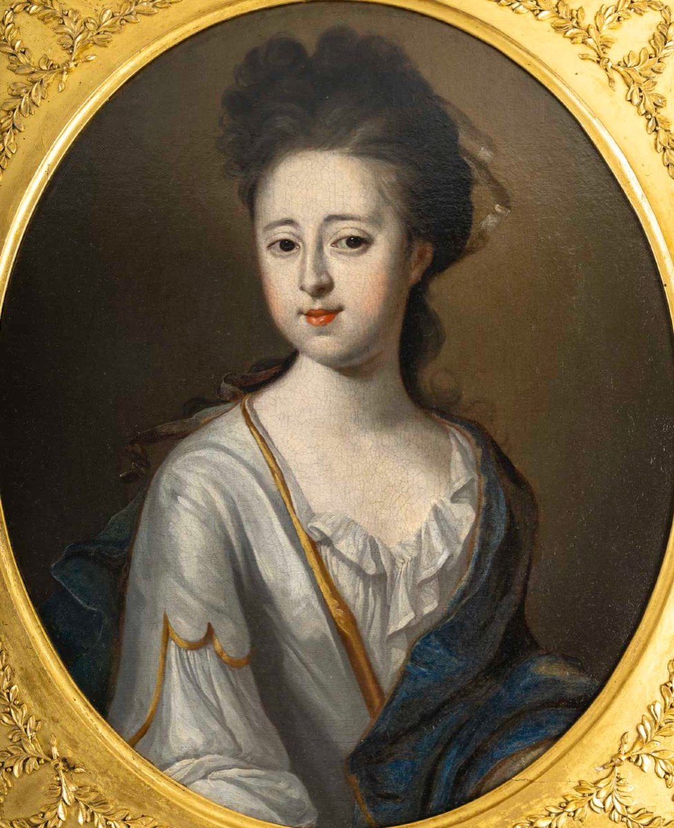 Portrait d'Elisabeth Ingram (1670-1707) Ecole Anglaise Du XVIIIe Siècle-photo-3