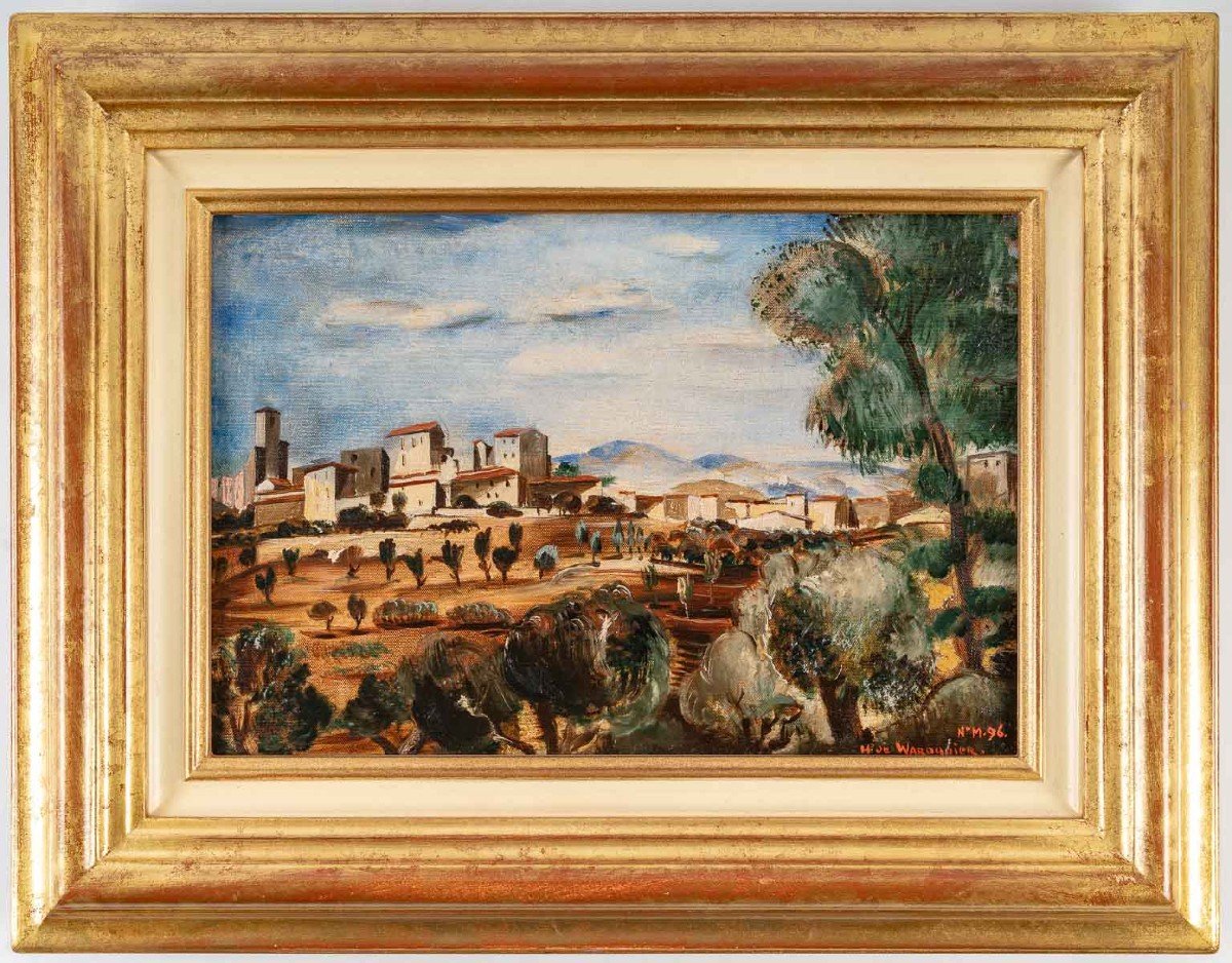 Pair Of Italian Landscapes. Henry De Waroquier 1881-1970. -photo-4