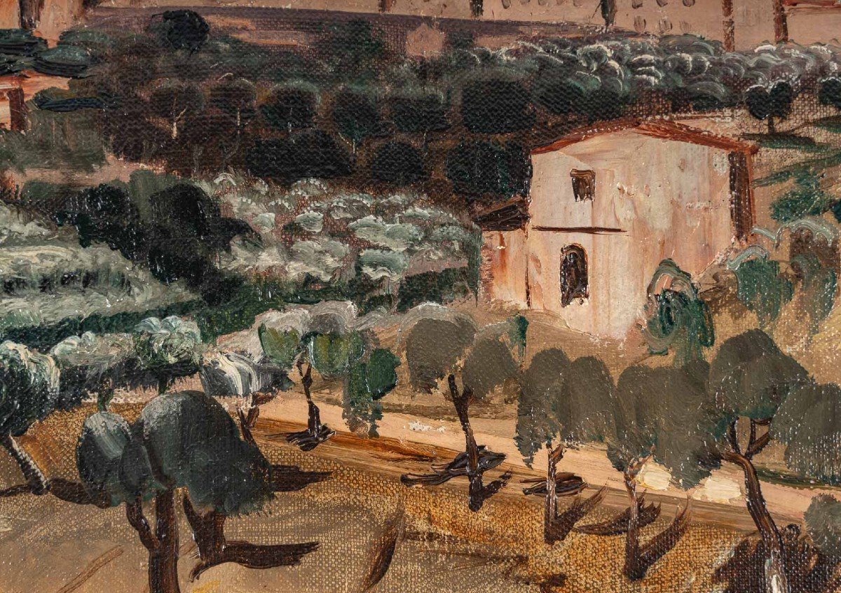 Pair Of Italian Landscapes. Henry De Waroquier 1881-1970. -photo-3