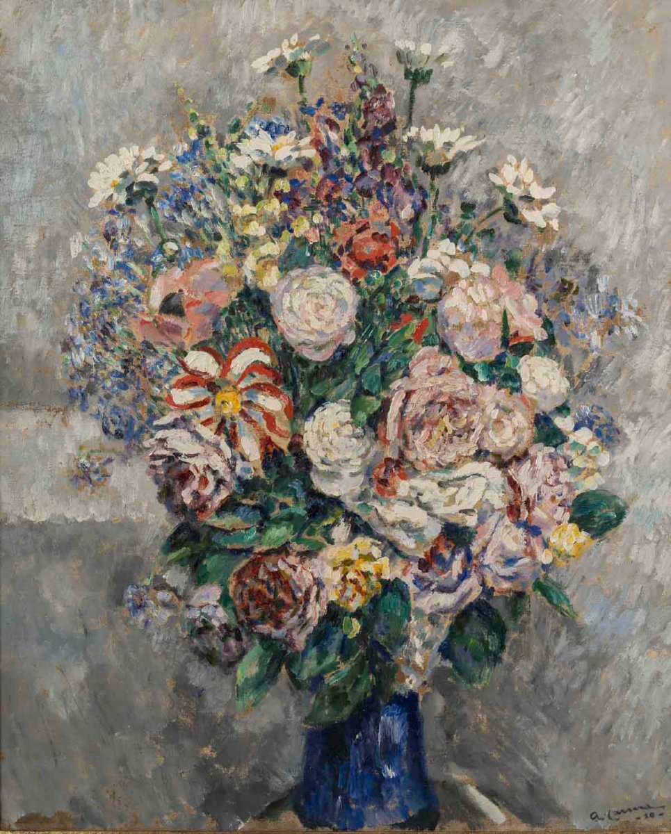 Augustin Carrera (1878-1952). Floral Arrangement-photo-3