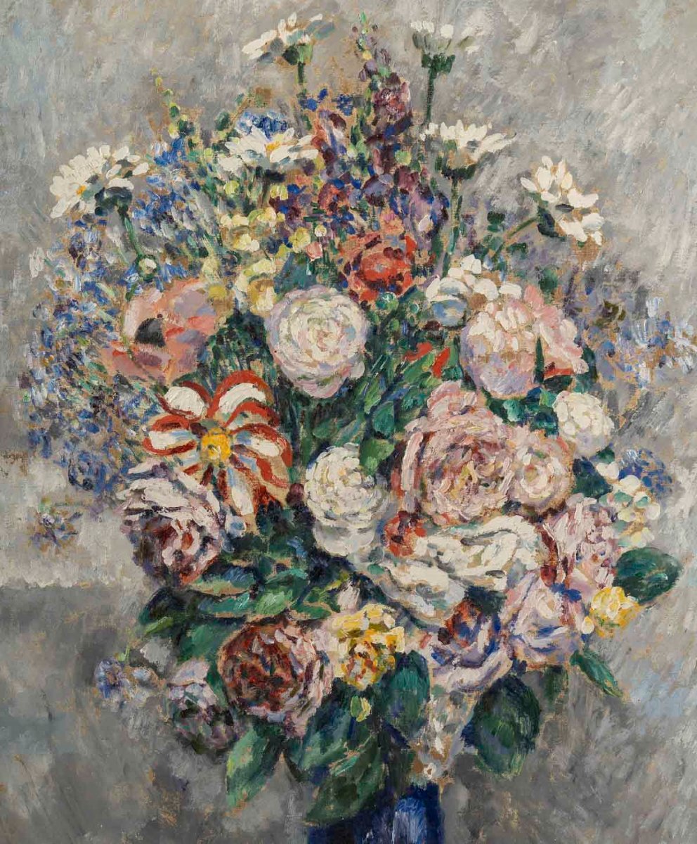 Augustin CARRERA (1878-1952). Composition Florale-photo-4